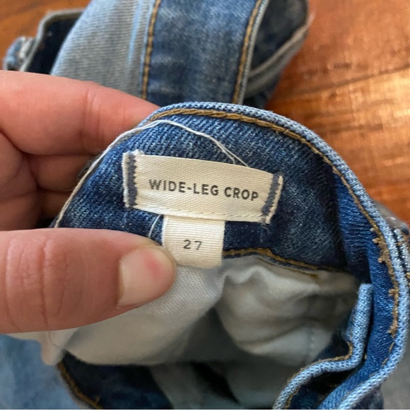 Madewell Wide Leg Crop Denim - Picture 3 of 5
